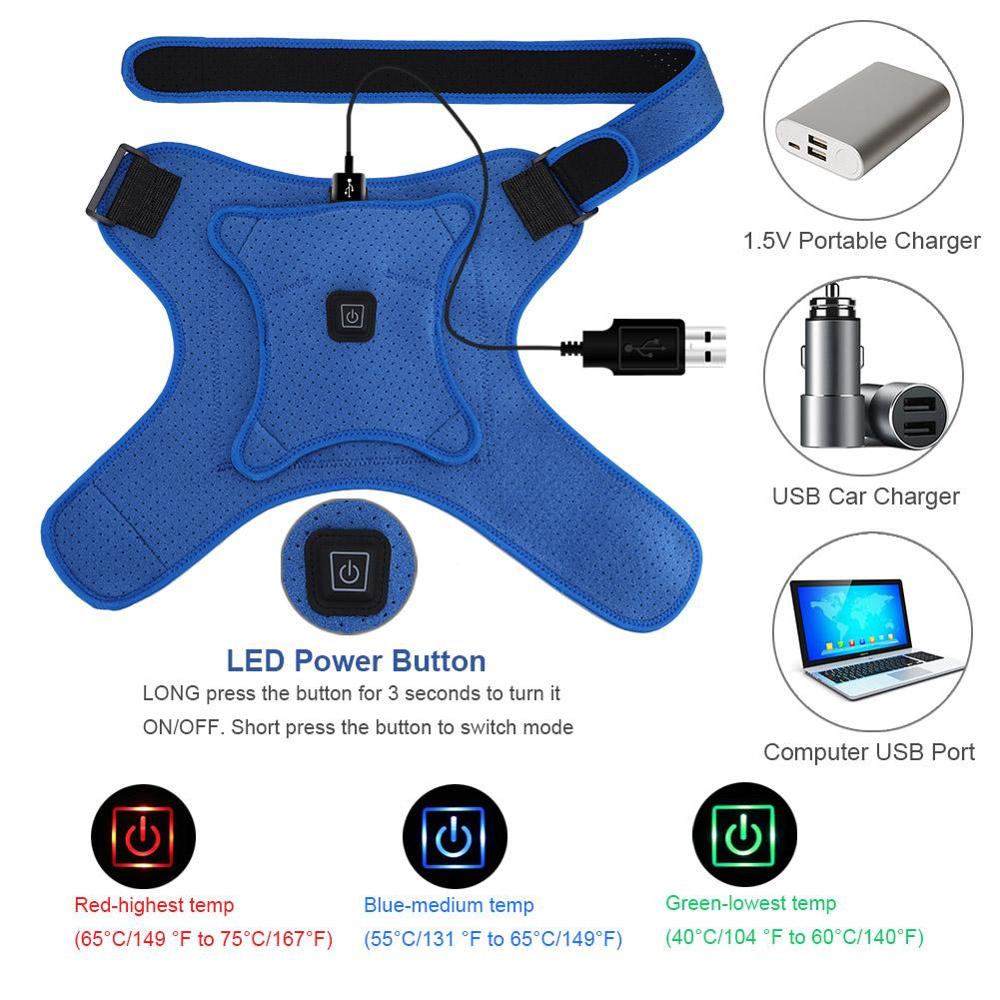 1PC Electric Heating Shoulder Strap Shoulder Heating Keep Warm Compress Donor Muscle Relieves Injury Pain Wrap