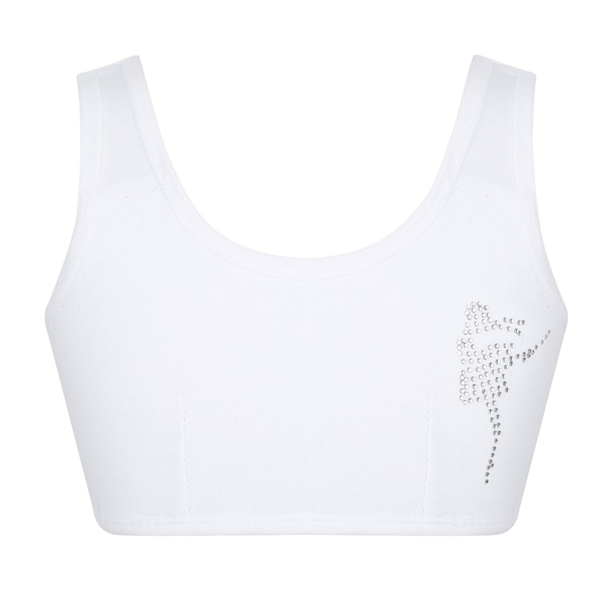 Børns camisole ærmeløs toppe piger sommer sport yoga undertøj udvikling dansende bund skjorter børnetøj: Hvid / 8