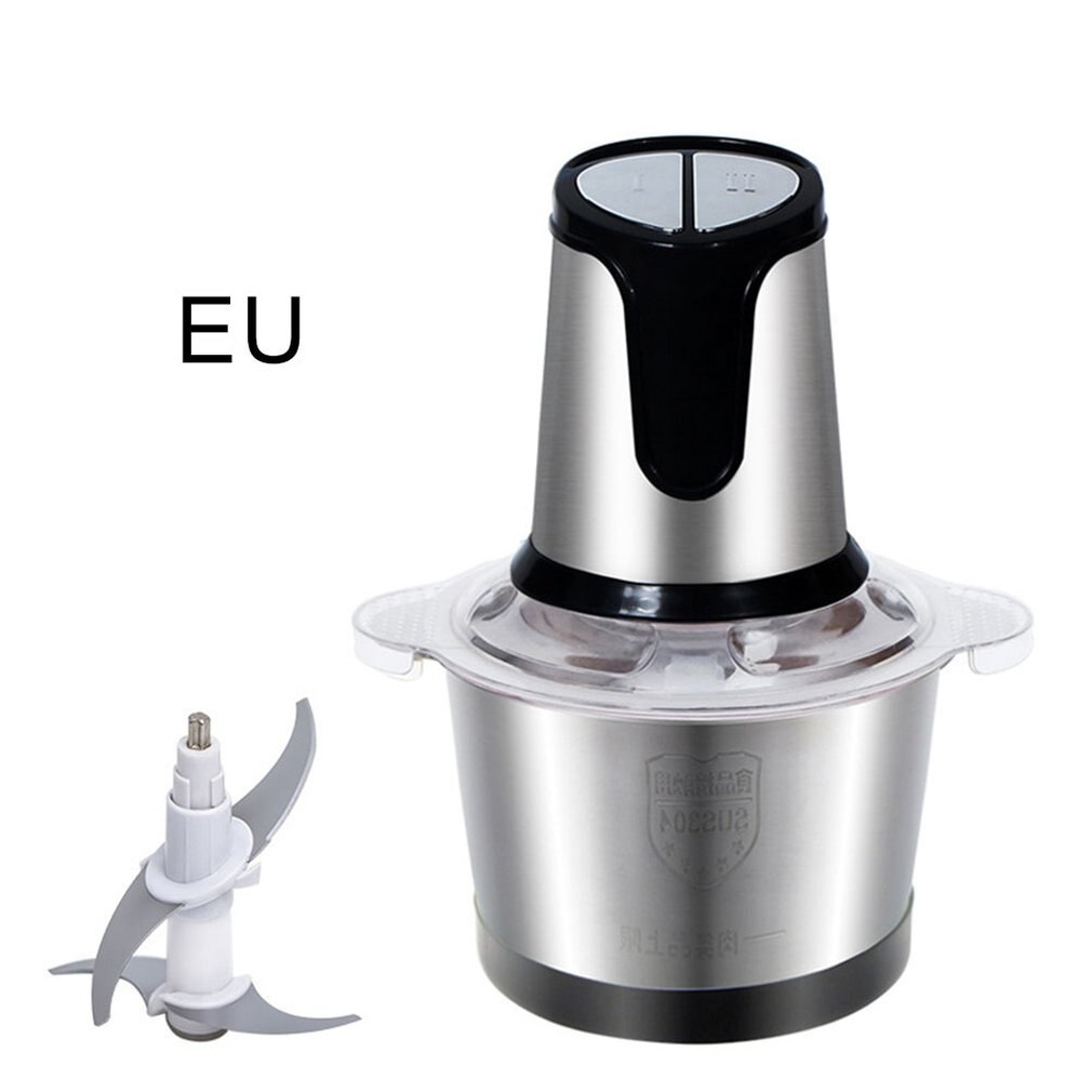 Household meat grinder Food Chopper Stainless Steel Food Processor for Meat Vegetables Fruits 4 Sharp Blades: EU