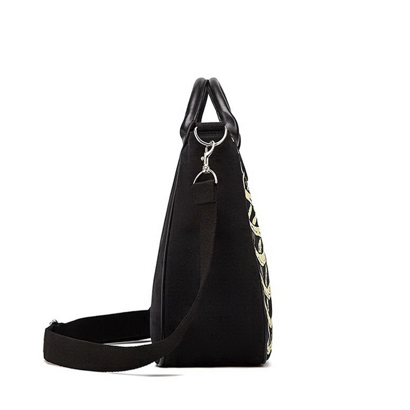 Diinovivo Rock Goth Håndtaske Dame Canvas Læderprint - WHDV0244