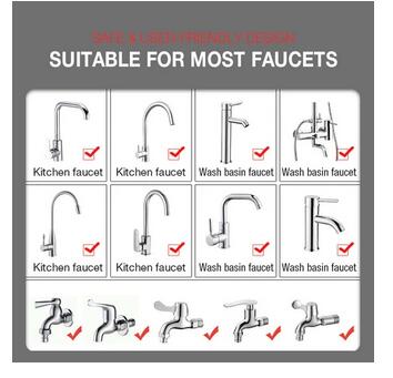 Tap Aerator 720°rotation Universal Splash-proof Swivel Water Saving Faucet Water Saving Bathroom Filter Foamer Aerators