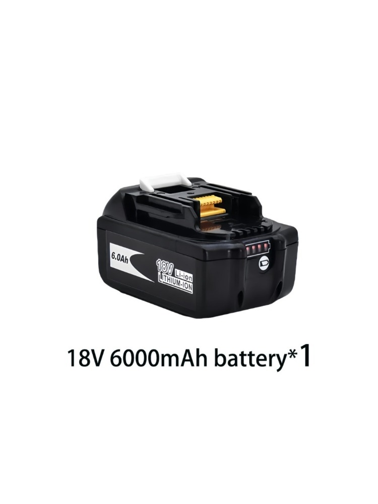 Do elektronarzędzi Makita 18V 6000mAh Akumulator z diodą LED Li-ion Zamiennik LXT BL1860B BL1860 BL1850 + 4A Ładowarka: FIOLETOWY