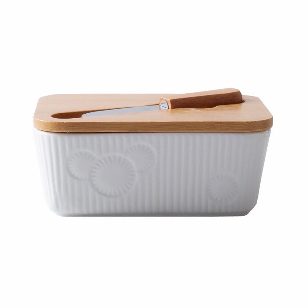 Butter Container Kitchen Supplies Butter Container Butter Container Ceramic Butter Keeper With Wood Small Knife Butter Container
