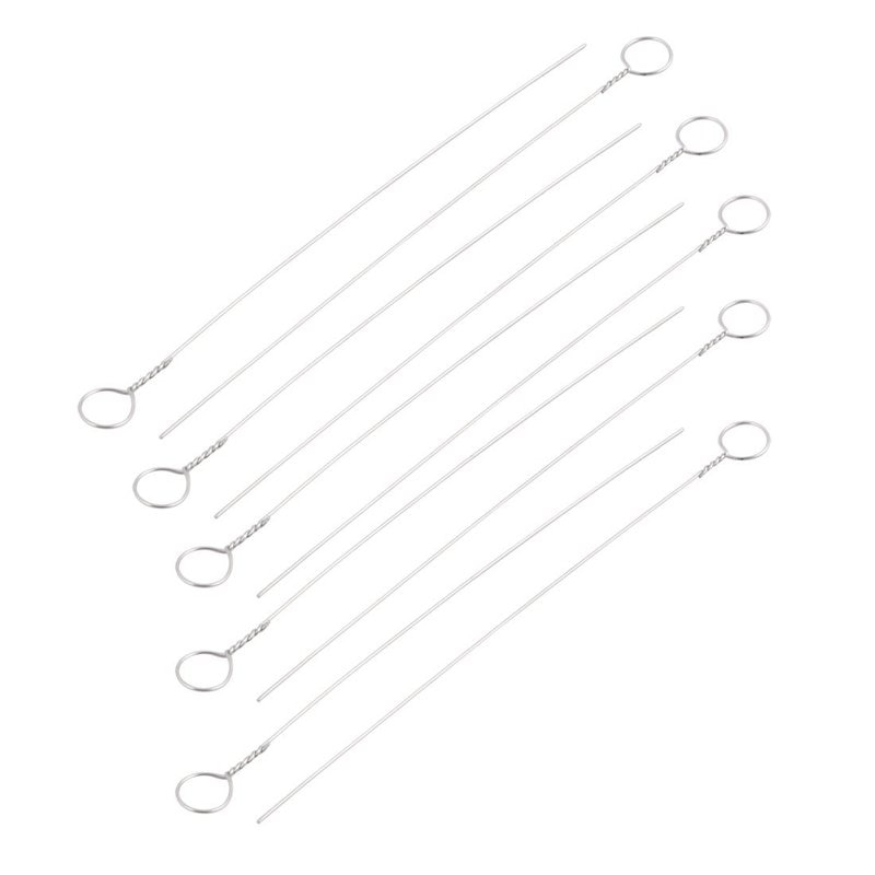 -10Pcs Ni-Cr Alloy 4Mm Dia Inoculating Loop For Lab Microbiology Tissue Culture