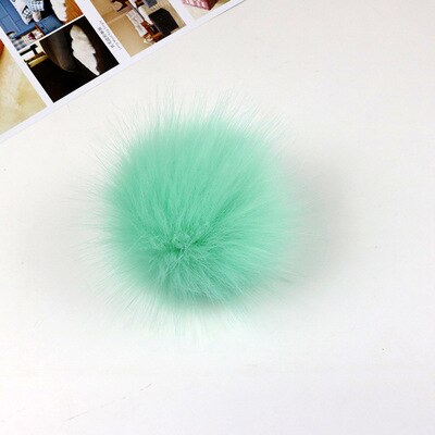 30 stk/parti 8cm blandede bløde rundformede imiterede ræve pomponkugler fluffy pom pom til børn gør-det-selv beklædningsgenstand håndværk: 6