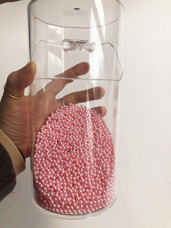 Klar makeup børster holder rund gennemsigtig plastik tom penholder makeup børste organizer kosmetik beholder: 4