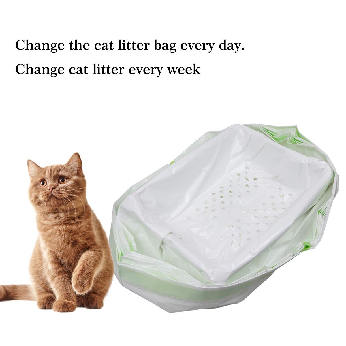 Cat Litter Box Filter Bag Pet Sandbox Toilet Tray Sifting Liners Waste Bags Kitten Litter Pan Bags Cleaning Supplies for Cats