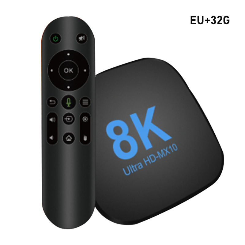 Transpeed android 13 tv- boks atv dual wi-fi med tv-apper, 8k video-  bt5.0+ rk3528 3d stemme-mediespiller, set-top-boks, fjernkontroll: Sølv