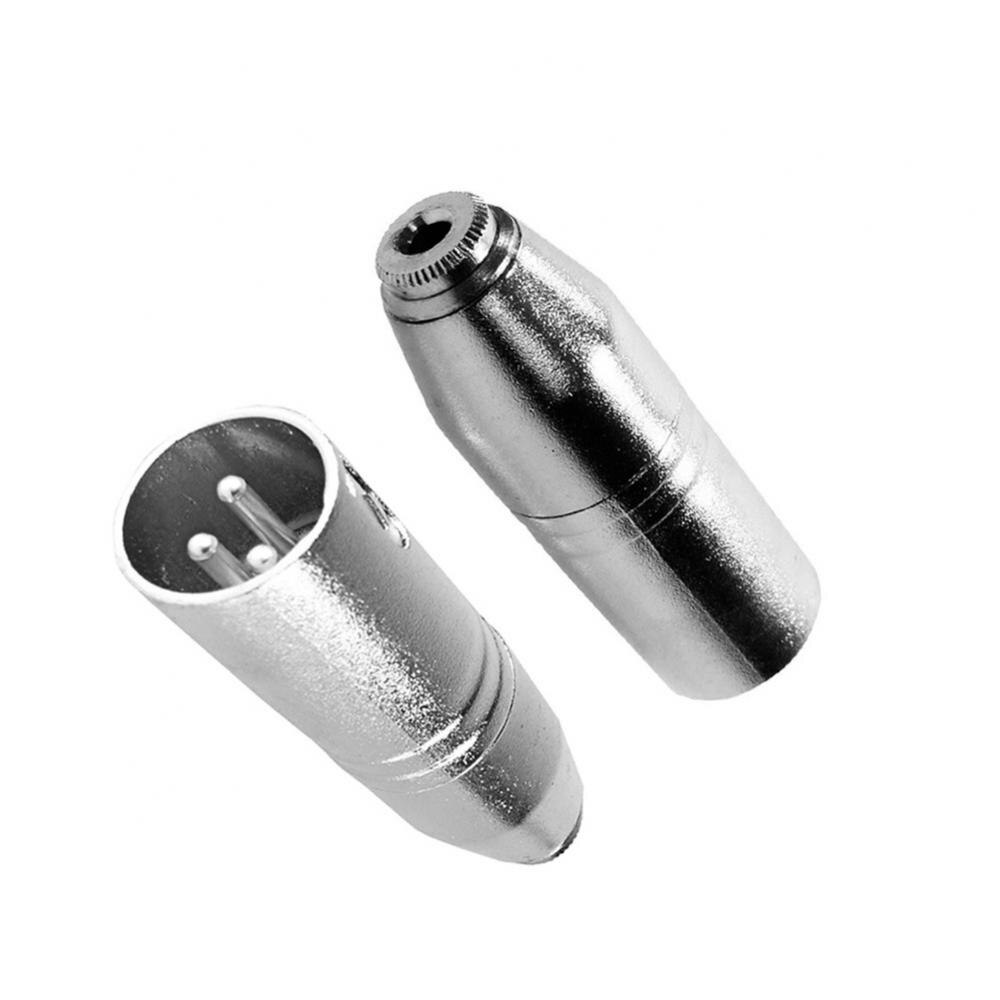 XLR 3 Pin Male Plug to 3.5mm TRS Female Jack Microphone Audio Stereo Adapter Ideal for Connecting Microphone