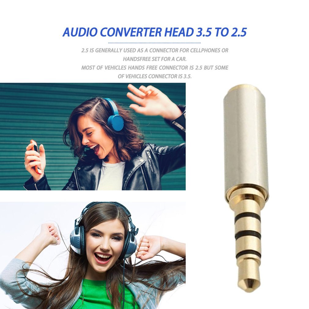 3.5Mm Tot 2.5Mm Man-vrouw Audio Stereo Adapter Plug Converter Adapter Hoofdtelefoon Jack Transfer Audio Connector