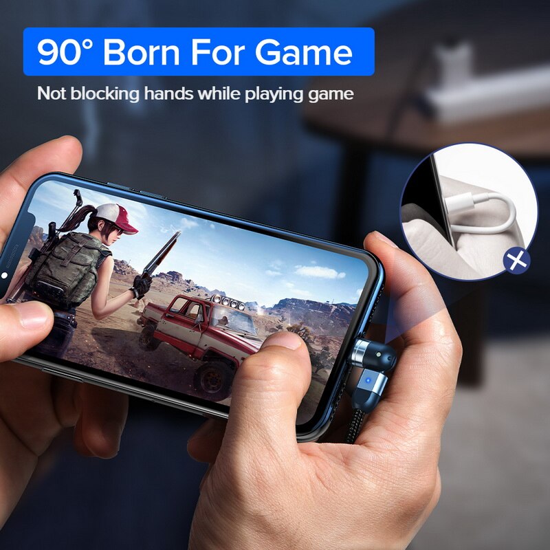 540 Magnetic Cable Micro USB Type C Fast Charging Phone Magnet Charger