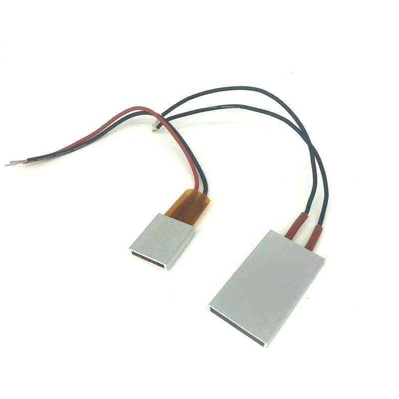 Plaque chauffante PTC en céramique | 2 pièces 25*21*5mm 12V/24V/220V Thermostat en aluminium, élément de plaque chauffante PTC