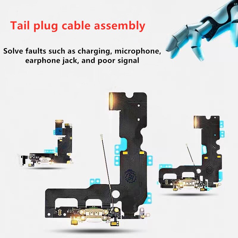 Applicable to iPhone 6 6s Plus 7 SE base tail plug cable, bottom USB charger microphone port base charging cable.