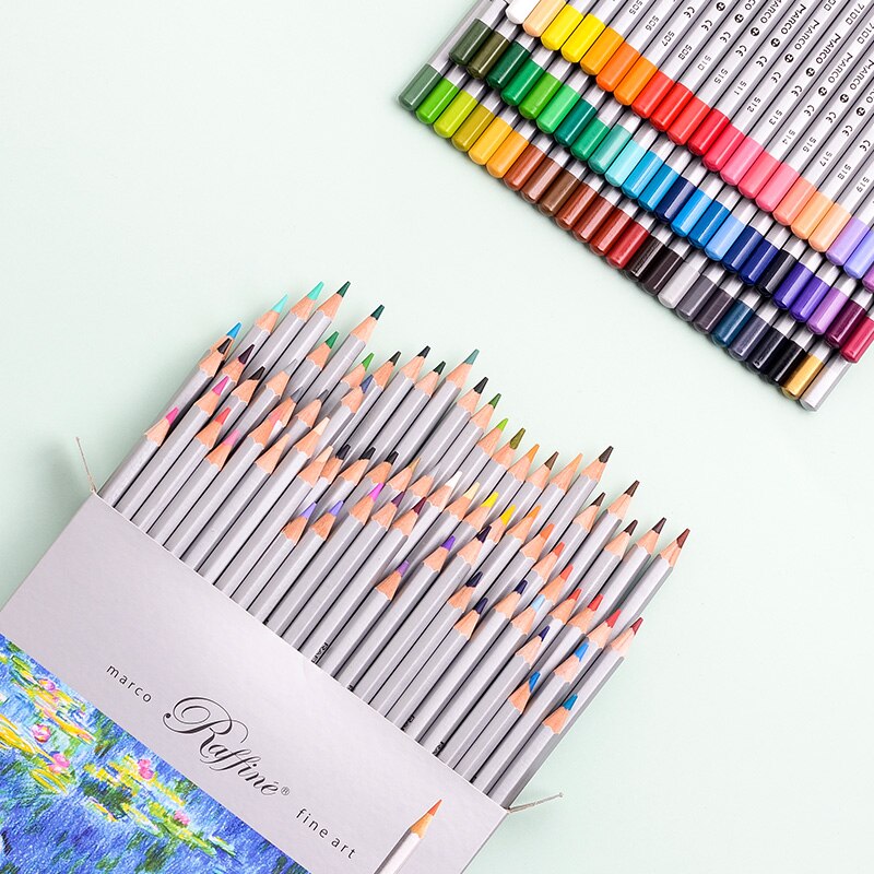 Marco 24/36/48/72 Colors Raffine Fine Artist Oil Color Pencil pack set Andstal for drawing Colour colored pencils 72 school