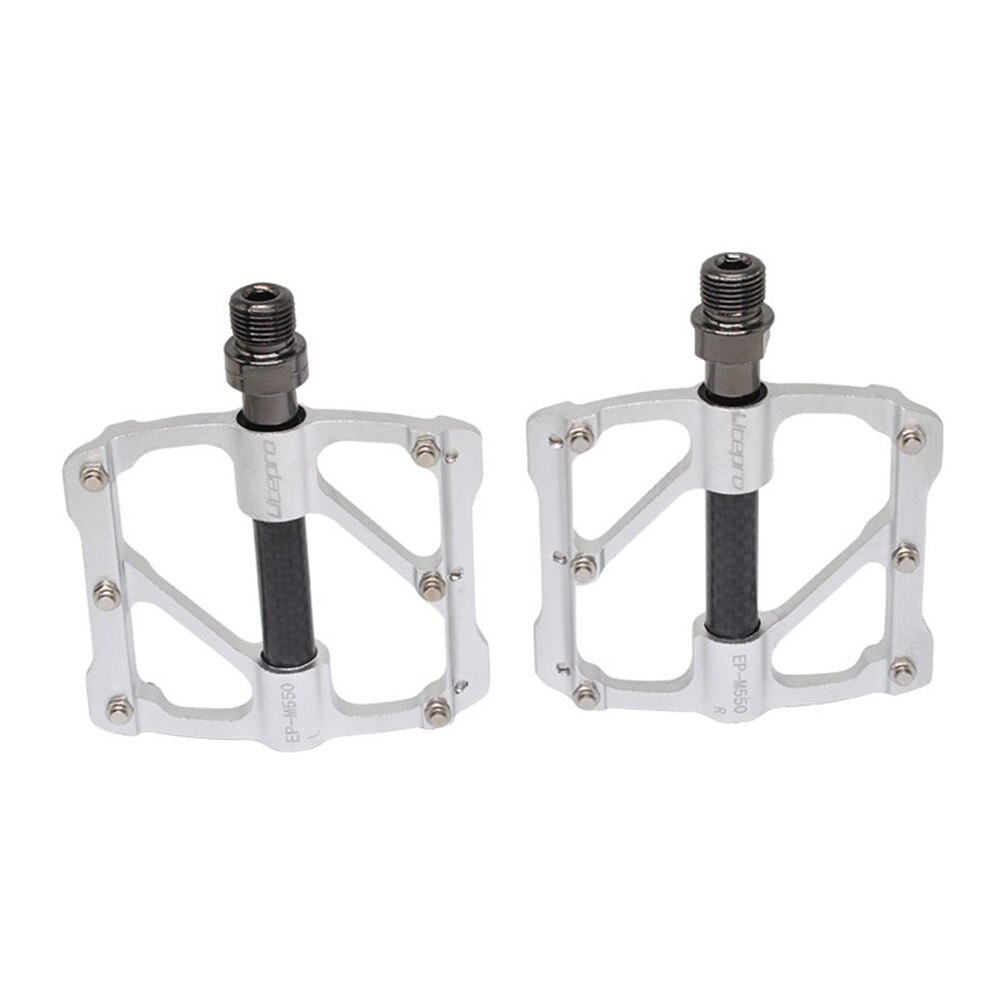 Litepro Carbon Fiber Pedals Non-slip 3 Sealed Bearing Folding Bicycle Pedals: silver
