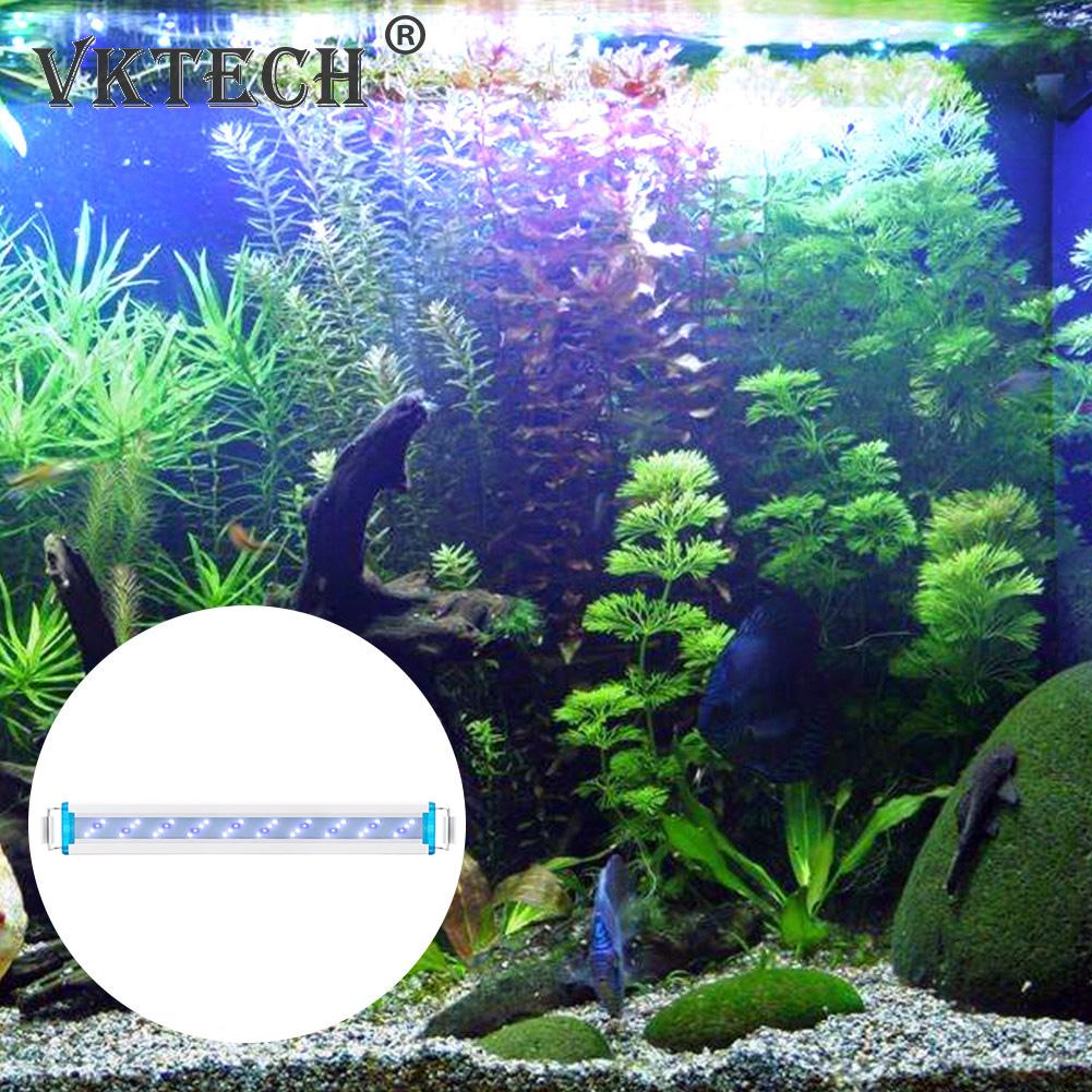 Aquarium LED Light Power Saving Super Fish Tank Aquatic Plant Landscape Grow Lighting Blue White Extensible Clip Lamp