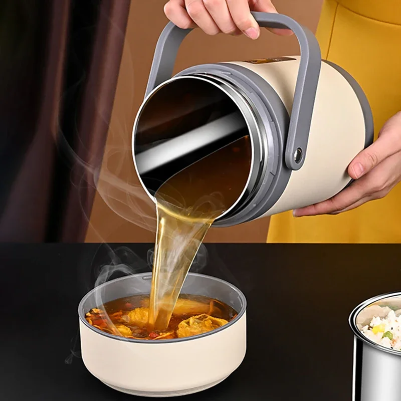 USB Electric Heated Lunch Box Stainless Steel Food Warmer Bento Lunch Box Container for Food Thermal Boxes for Office School