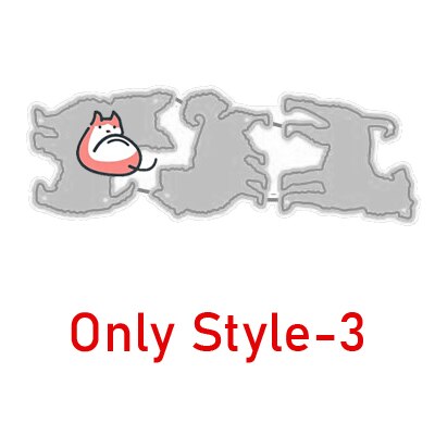 Hond dier metalen snijmallen mal mes scrapbooking stencil diy reliëf knutselen stansen kaarten maken stansen voor: Alleen stijl -3