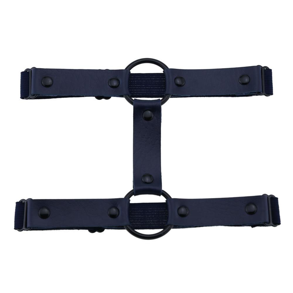 Punk vegan leder strumpfband goth mädchen schwarz ästhetischen grunge bein strumpfband straps oberschenkel harness kawaii gothic harajuku zubehör: navy