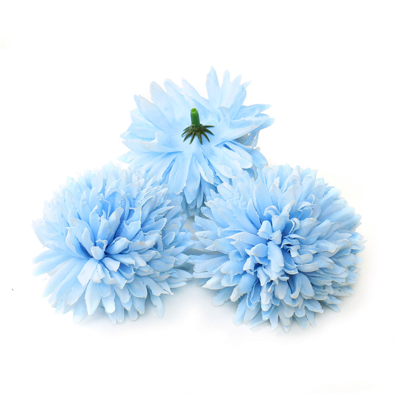 5 st konstgjord blomma 7cm sidenkrysantemum blomhuvud bröllopsfest heminredning gör-det-själv krans scrapbook box hantverk