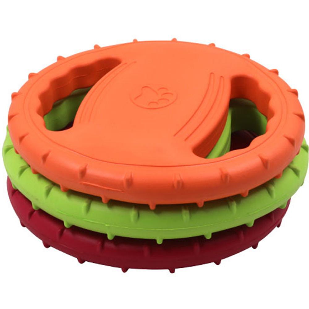 Juguete interactivo para perros, platillo volador para masticar, goma de silicona antipequeña, suministros para mascotas