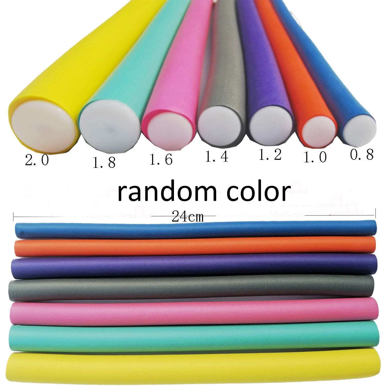 10 pçs flexível haste de ondulação do cabelo rolos de cabelo fabricantes espuma macia bendy torção cachos flexi rolos ferramentas estilo rolo de cabelo sem calor