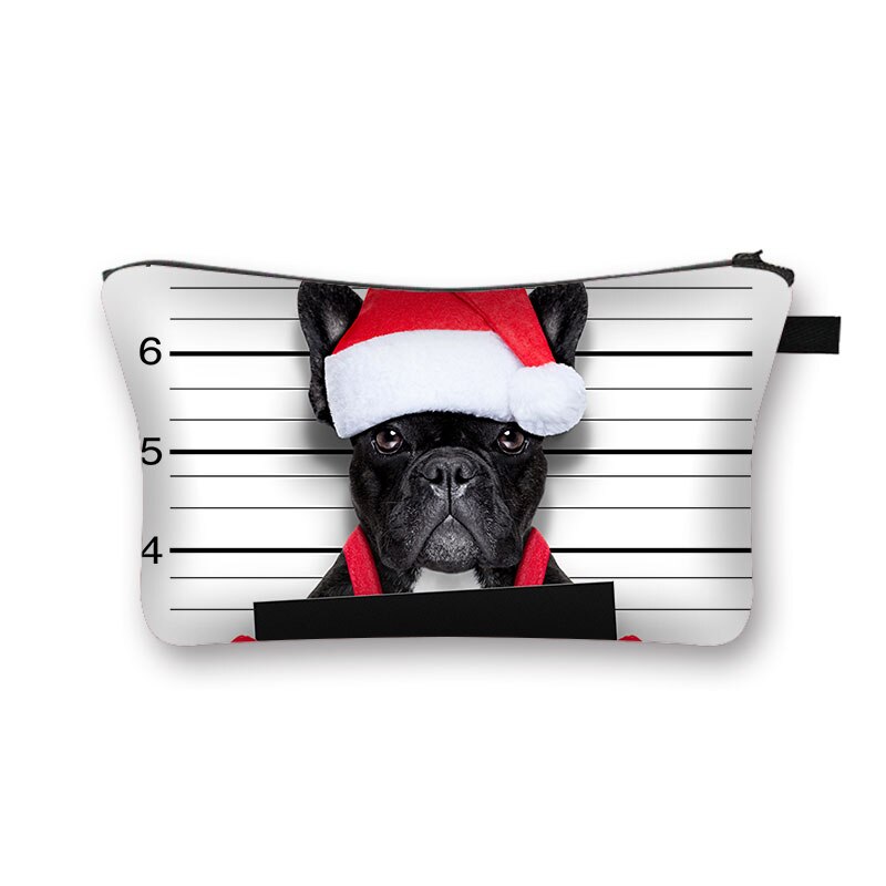Cute Dog 3D Printed Cosmetic Bags Cute Pug Women Makeup bags Organizer Necessaries for Travelling Cosmetic Cases: shzbbaddog15