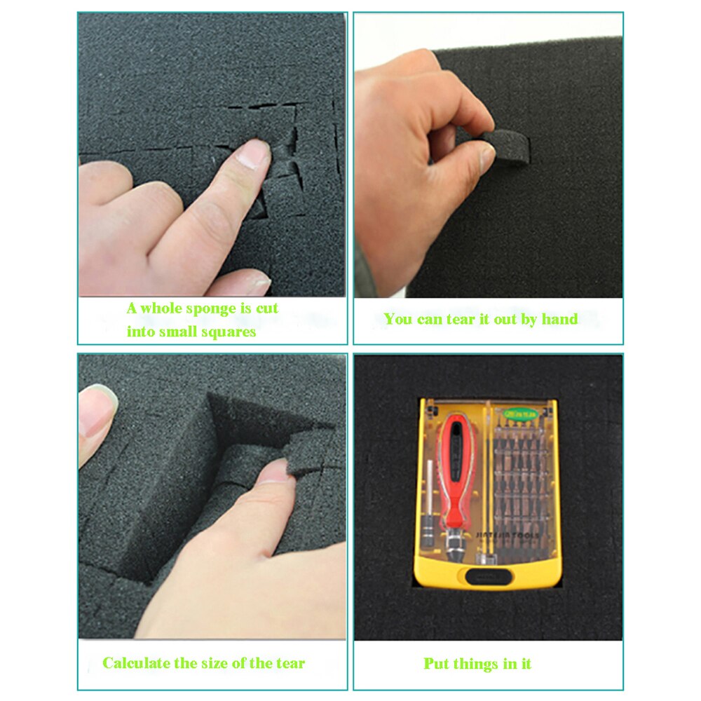 1/5pcs Pré-Coupe Insert En Mousse Haute Densité Pick Mousse Outil Électrique Système de Transport Bloc Éponge Coussin En Mousse Pour Boîte À Outils