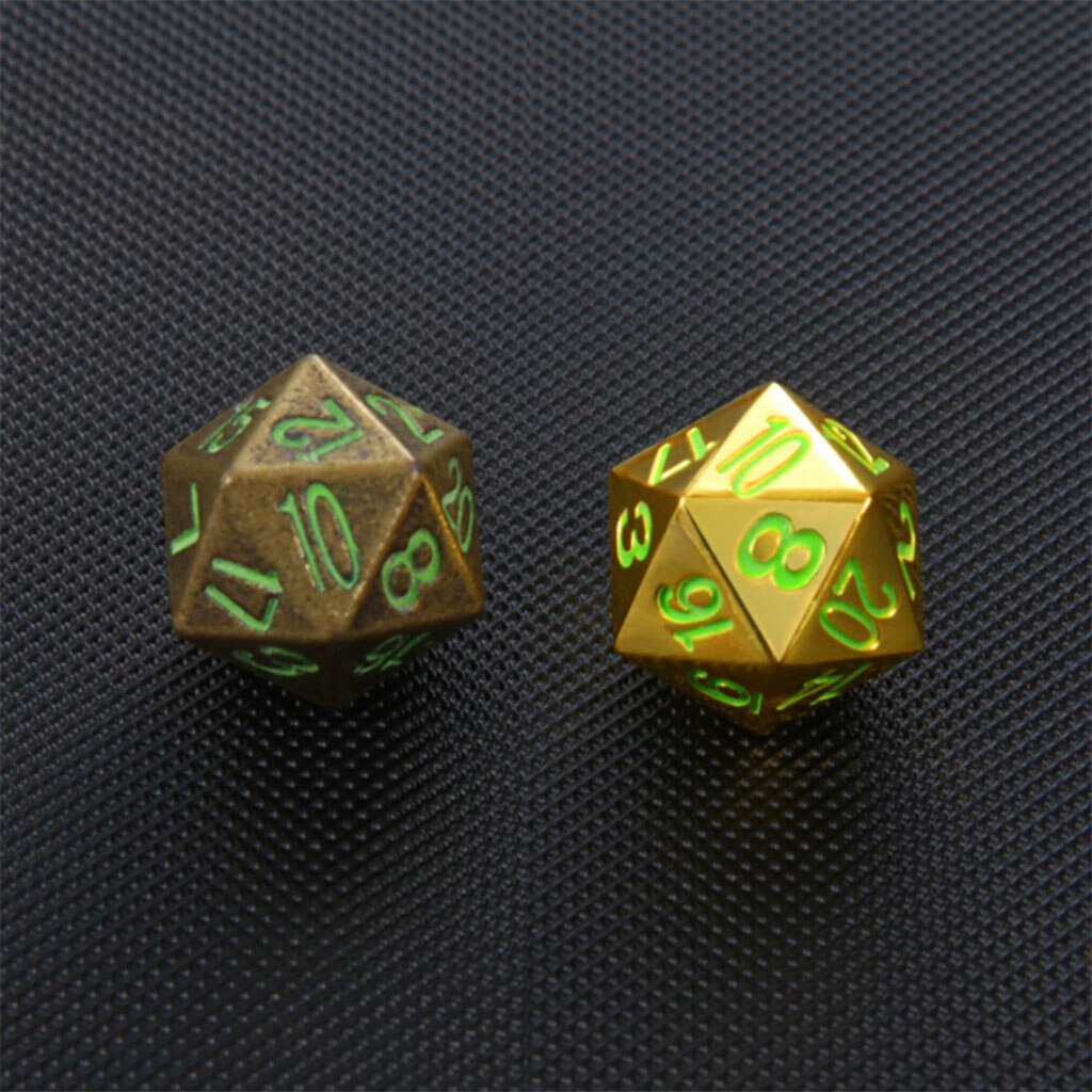 20 Sided Dice D20 Numbers Dices 22mm 0.87inch Polyhedral Glow in the Dark