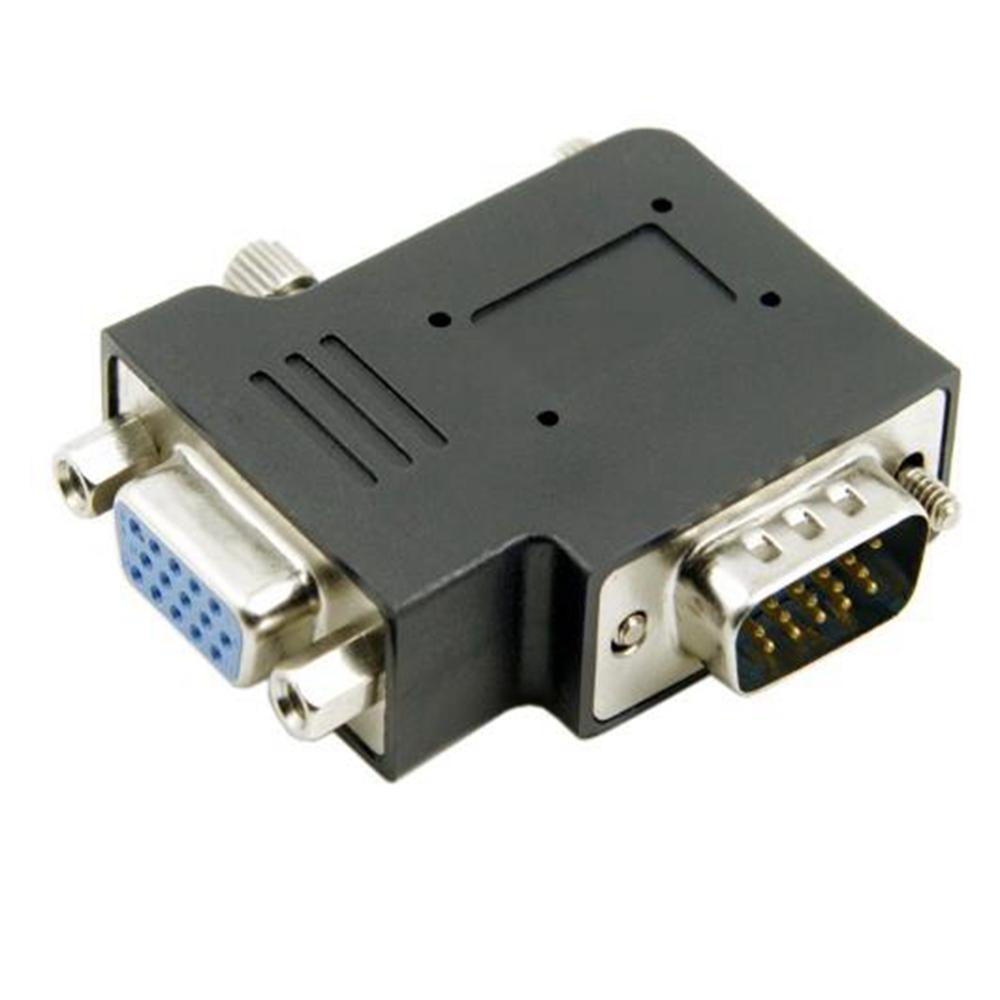 VGA SVGA male, 90 Degrees UP and Down, Left and Right, Female Expansion Adapter for Monitor and Projector Computer Host