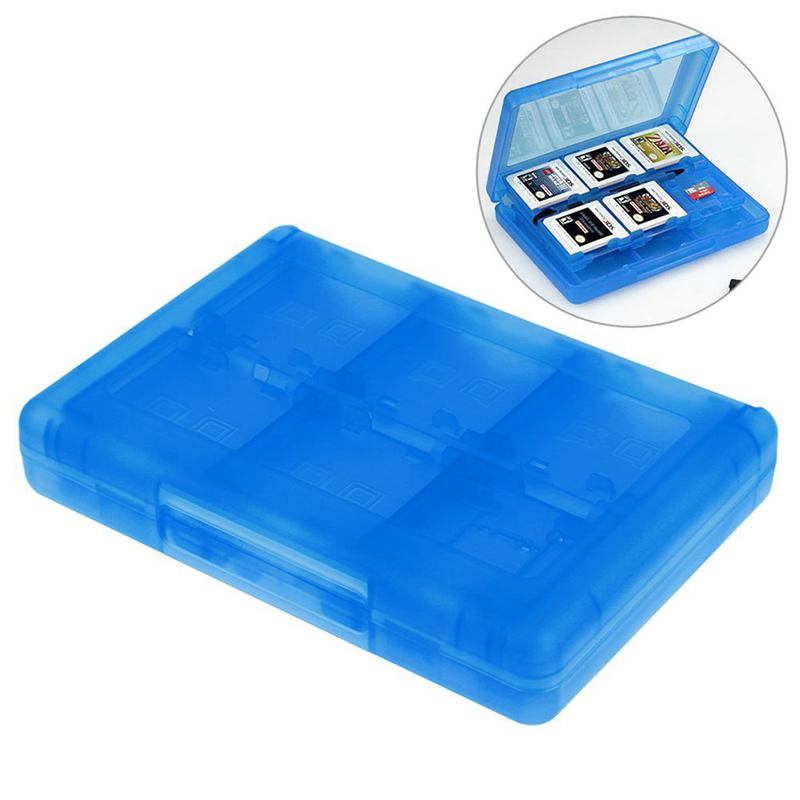 28 In 1 Game Card Case Houder Cartridge Box Voor Nintendo Ds 3DS Xl Ll Dsi Mt: Blue