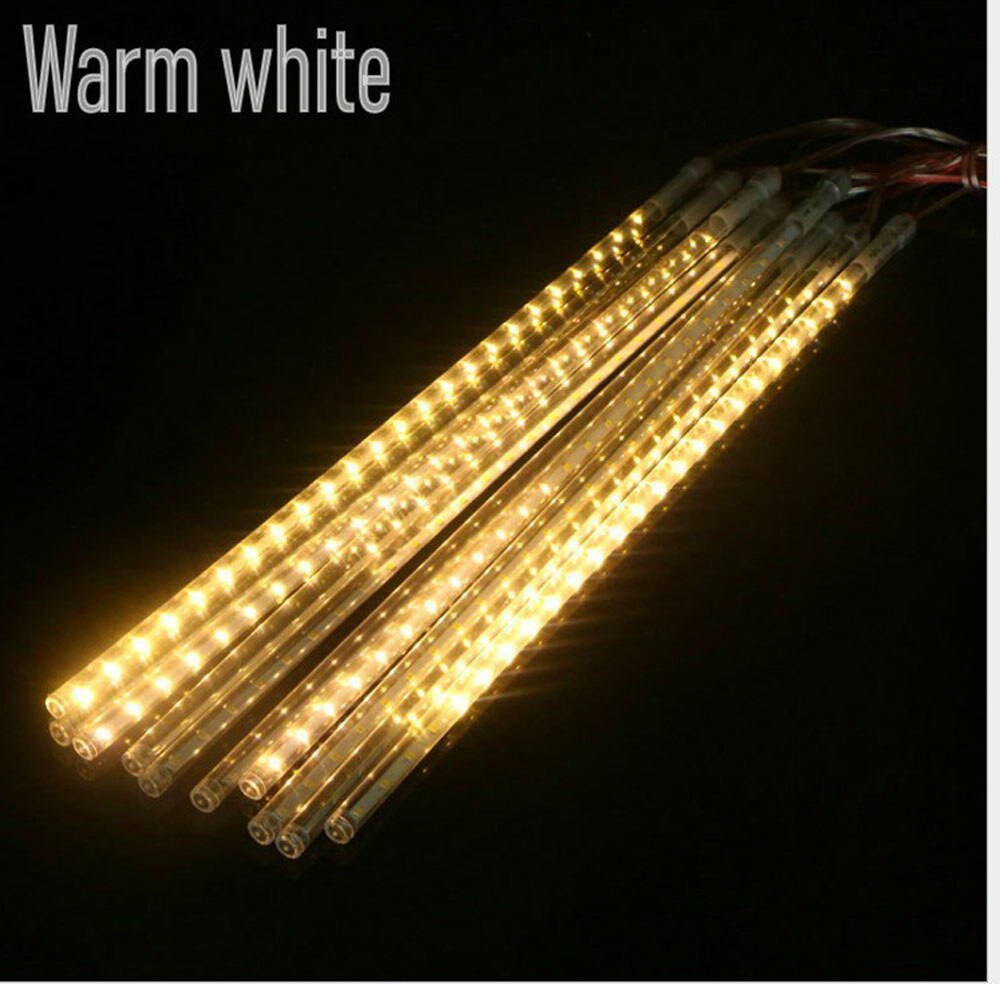 30cm 50cm vanntette meteordusj regn 8- rørs ledet lysstreng til utendørs juledekorasjon tre eu/oss plugg: Varm hvit / 50cm