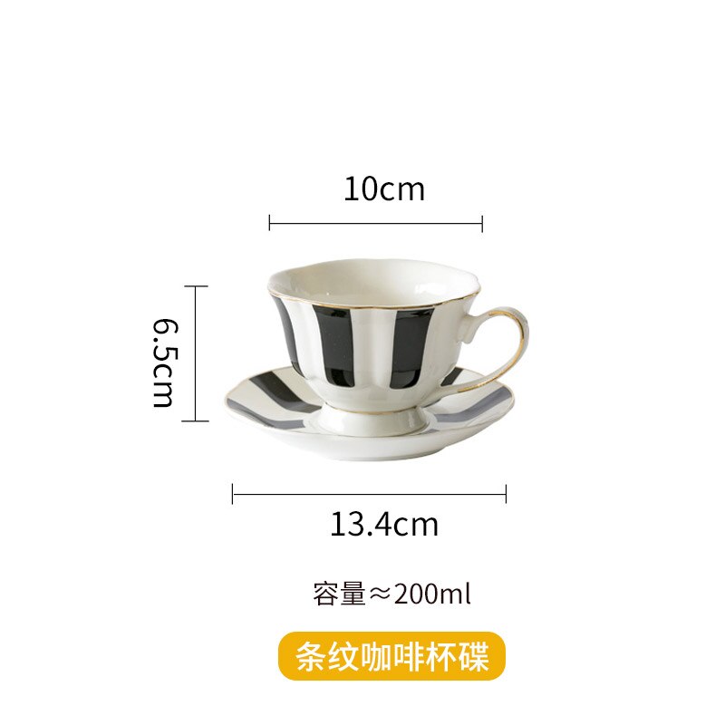 White Nordic Style Cute Ceramic Coffee Cup and Saucer Set Funny Cappuccino Coffee Cup Set Filizanki Do Kawy Mug BD50CS: style5