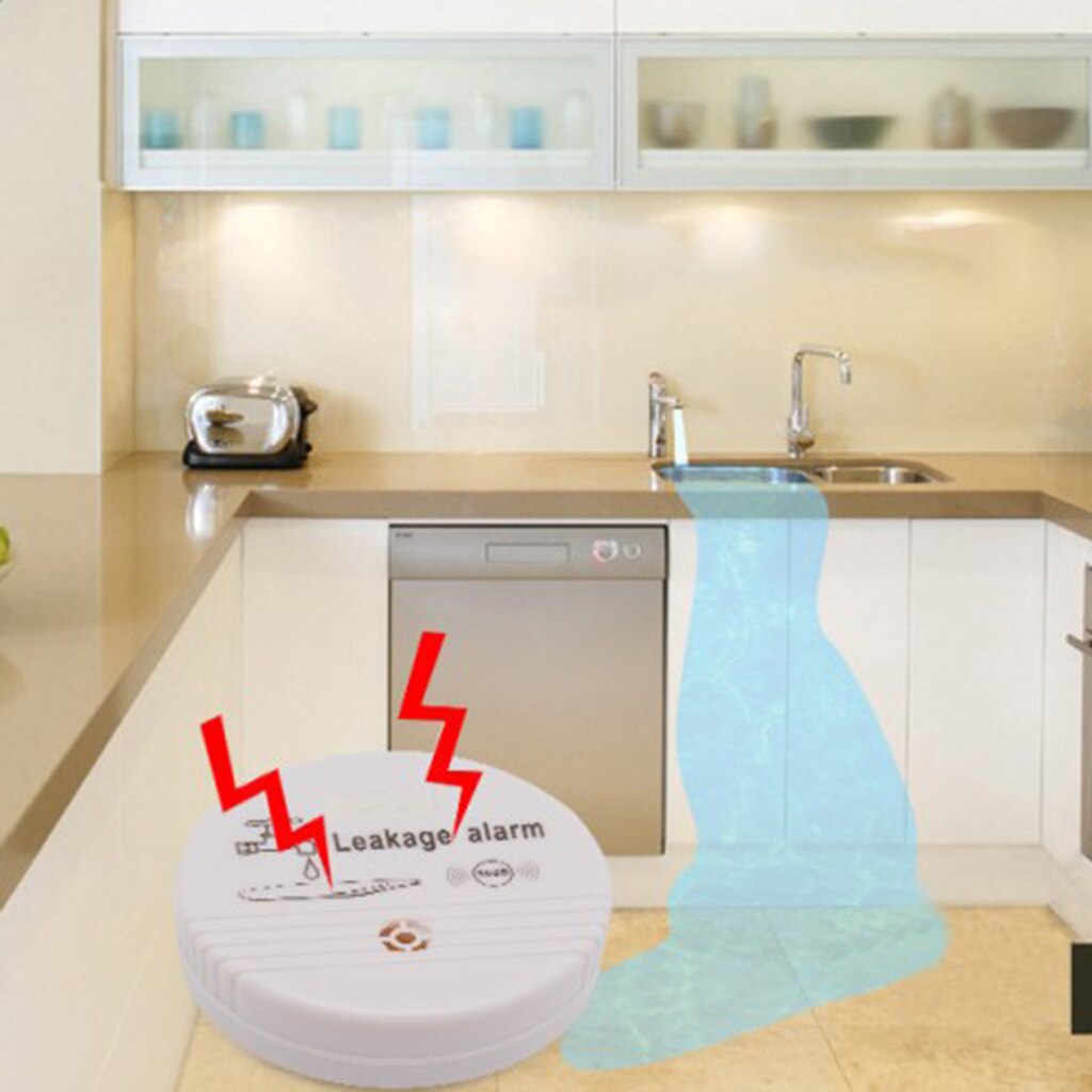 Batterij Aangedreven Water Alarm Water Lekkage Lek Sensor Detector Keuken Sink Bad Overloop Alarm Home Water Veiligheid