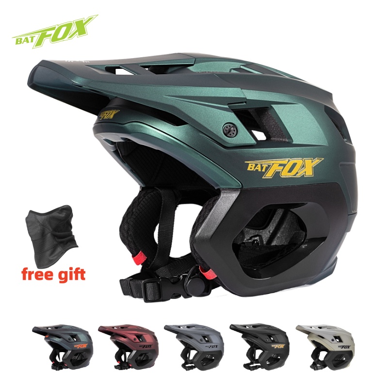 BATFOX 3/4 casco MTB todoterreno bicicleta ciclismo deportes carreras cuesta abajo casco de seguridad casco para hombres casco de ciclismo