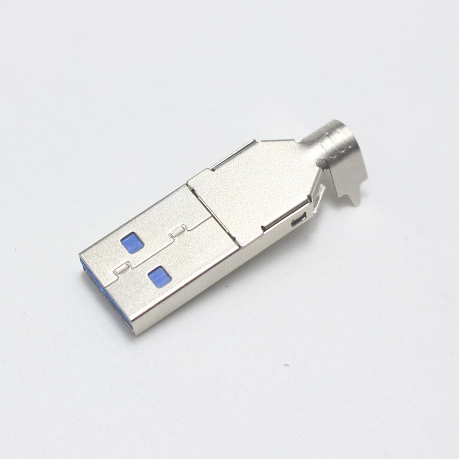 1/2/5 sett usb 3.0 type en hannkontakt jack loddetype 3 in 1 høyhastighets usb 3.0 jack mannlig ladestikk for diy