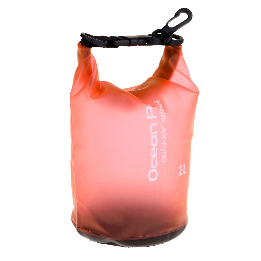 PVC Waterproof Kayak Dry Bag Sack Boat Canoe Camping Floating Kayak Supplies: Orange 2L
