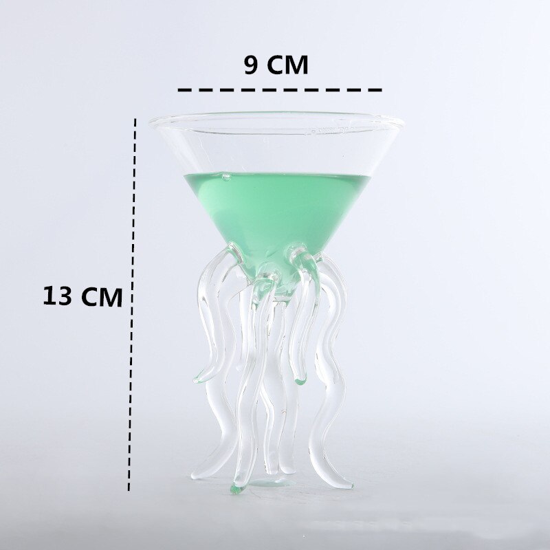 100ml bläckfisk cocktail glas transparent manet glas kopp juice glas bägare koniskt vin champagne glas