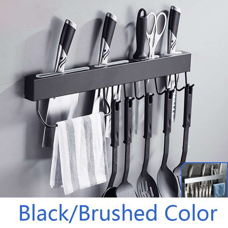 Keuken Muur Opknoping Mes Plank Rvs Hanger Keuken Rekken Tool Opbergrek Muur Haak Keuken Hardware Levert