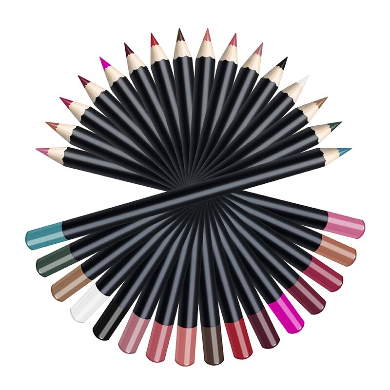 Bivanfe 15 Colors Matte Wood Lipliner Pencil Waterproof Long Lasting Vegan Lip Liner Pen Makeup Tool