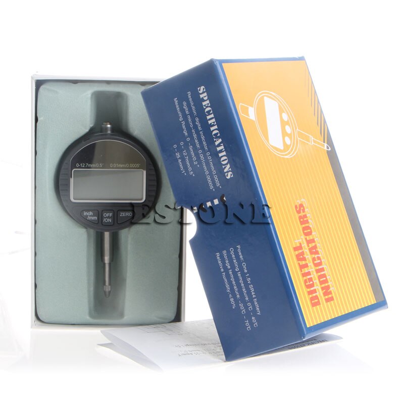 0-12.7mm/1" Range Gauge Digital Dial indicator Precision Tool 0.01mm/0.0005" Tester Tools