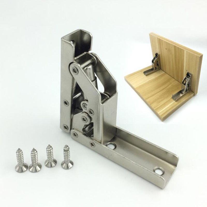 1Pc 90/180 Grad Frühling Klapp Möbel Scharnier See-freies Scharnier Faltbare Schreibtisch Stuhl Brücke Scharniere Hardware- Zubehör Teile