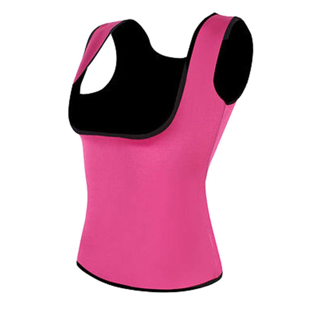 Women Slimming Waist Belly Belt Corset Neoprene Sauna Vest Body Shaper Shapewear: Red / S