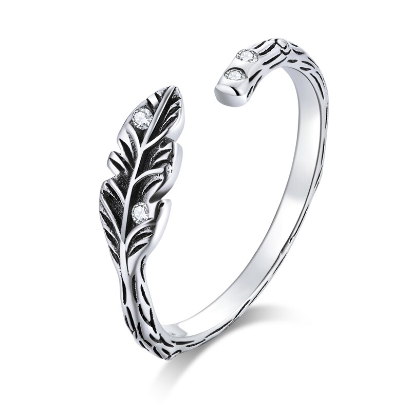 Bamoer Authentieke 925 Sterling Silver Plant Serie Bloem Vlinder Ringen Maat Verstelbaar Voor Vrouwen Luxe Bruiloft Sieraden GAR021: GXR639