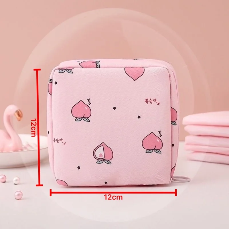 Bolsa de almacenamiento de tampones para mujeres y niñas, bolsa organizadora de cosméticos, estuche de almohadilla sanitaria, servilletas, bolsas de cosméticos, soporte de tampones: Azul