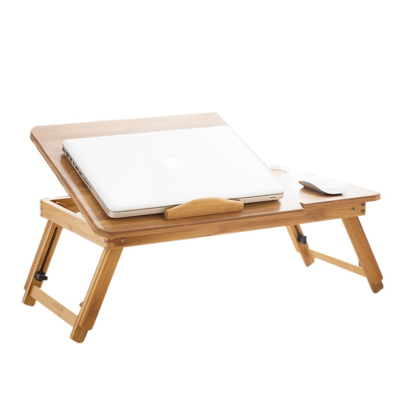 Bamboo foldable laptop table small table folding lifting desk bed side small table study desk kids breakfast table