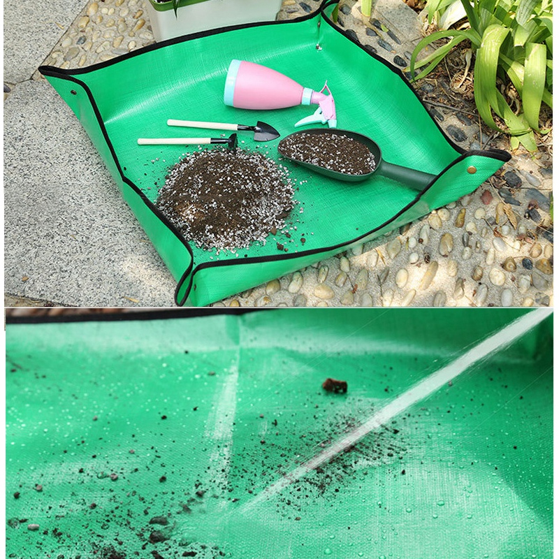 Planting Mat PE Square Gardening Mat Waterproof Plant Potting Mat Thicken Foldable Garden Pad Anti-dirty Transplanting Tarp