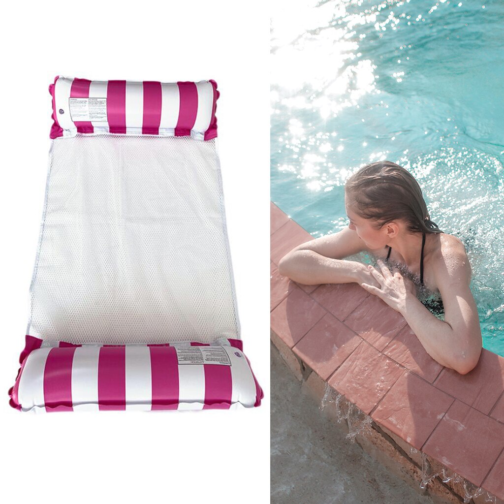 Water Hangmat Opvouwbare Drijvende Stoel 120X70Cm Reizen Lounge Zadel Drifting: Rose Red