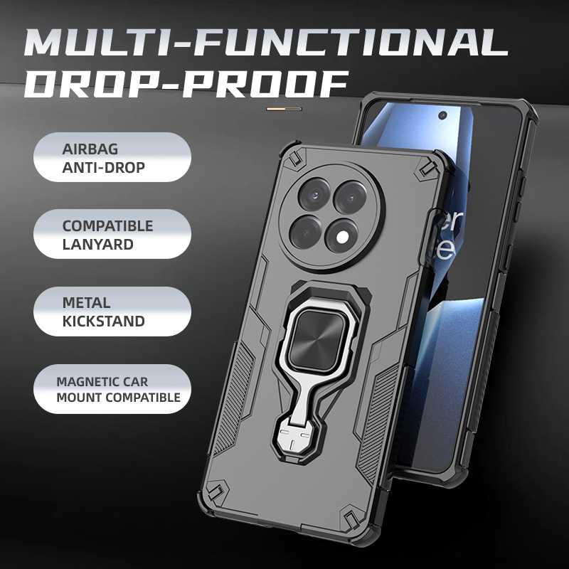 Lensbescherming Kickstand Case voor OnePlus 13 One Plus 13R Cover Ring Stand Magnetische beugel Shell Fundas Coque