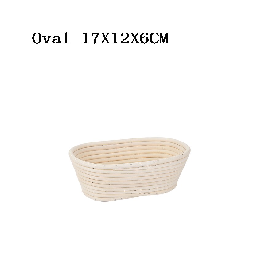 Natuurlijke Brood Proofing Mand Ovale/Ronde Rotan Rieten Deeg Gisting Manden Thuis Bakken Tools Keuken Accessoires: Oval17X12X6CM